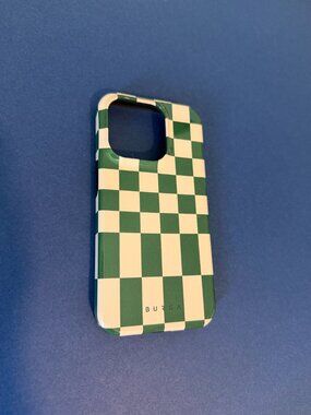 Burga iPhone 15 Pro Case Green Checker Ivy League